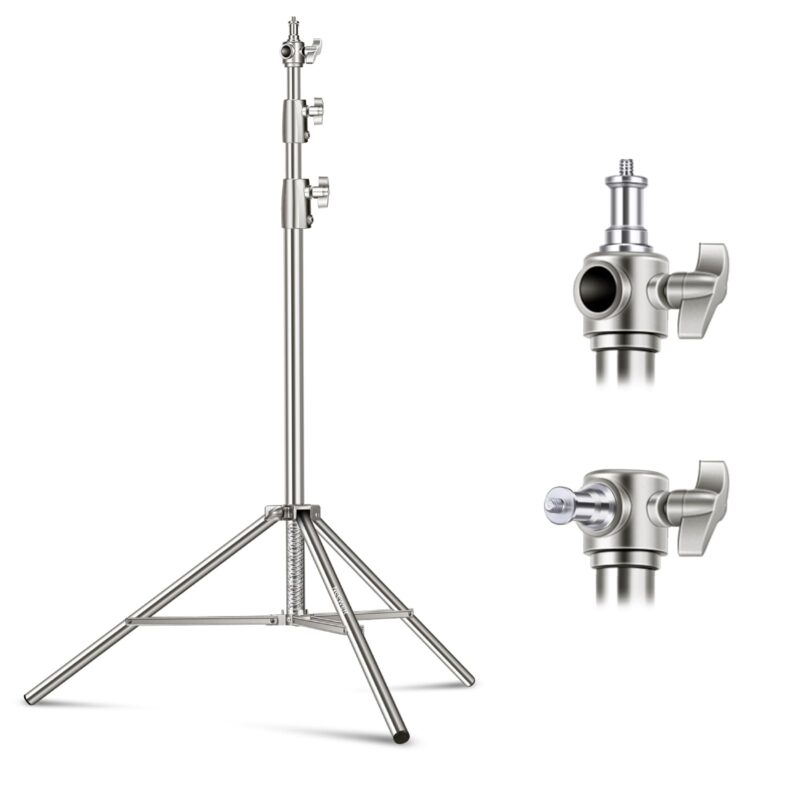 Stainless Steel Heavy Duty Silver Light Stand Imported Islamabad Tech 37