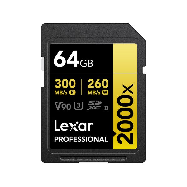Lexar 64GB V90 UHS II Gold SDXC Card
