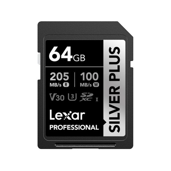 Lexar Silver Plus SDXC UHS I Card V30 U3 64gb