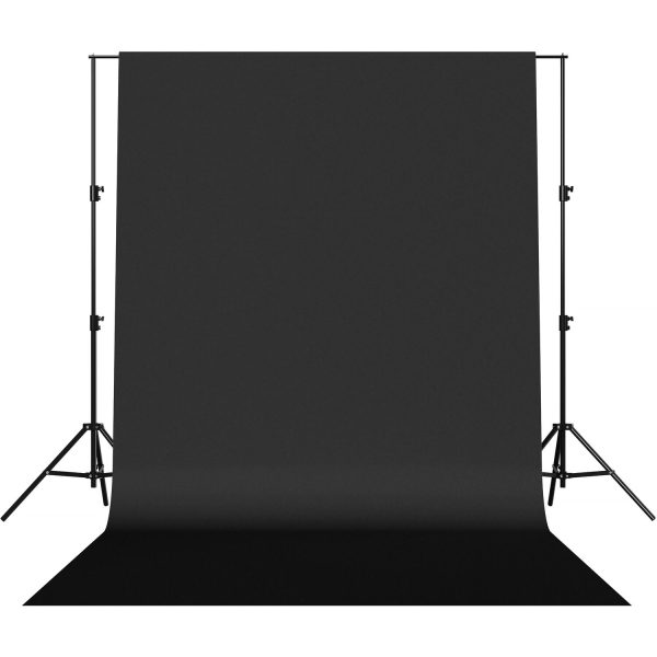 Emely Black Seamless Backdrop Paper Roll 9 x 36 Feet